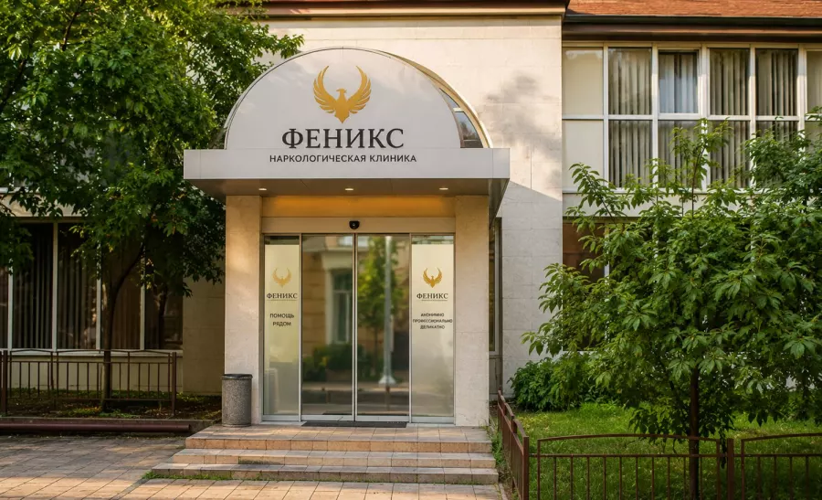 Вход в наркологическую клинику «Феникс» в Ардоне